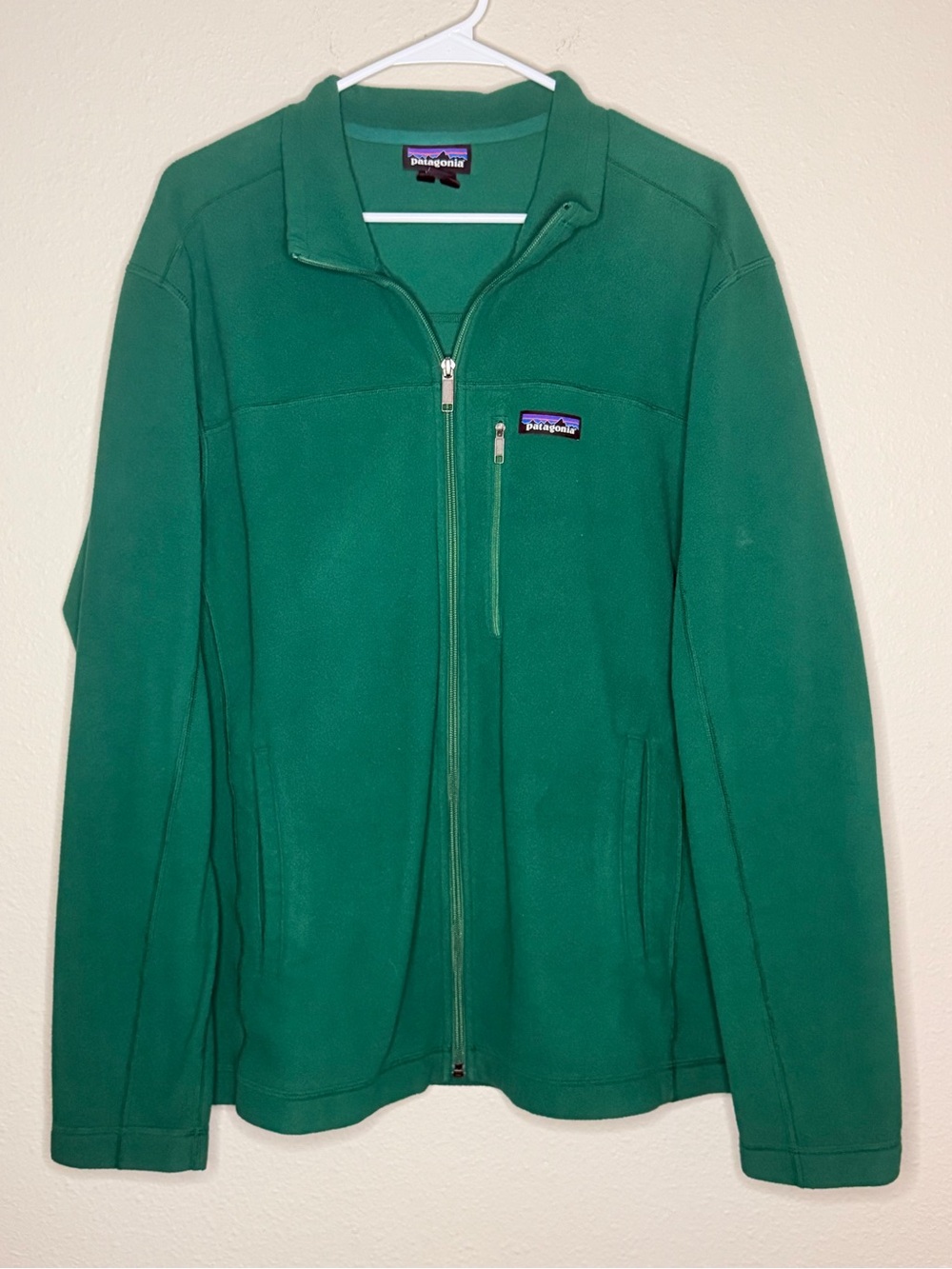 Vintage Patagonia Full Zip Fleece Pullover Men's Large Green